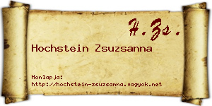 Hochstein Zsuzsanna névjegykártya